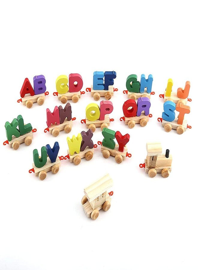 CrazyCrafts Crazy Crafts Wooden Alphabet Letters Train (A-Z) English Vocabulary Building Train Set Early Educational Toys Kids 2+ Years for Boys & Girls AZ01 - Image 4